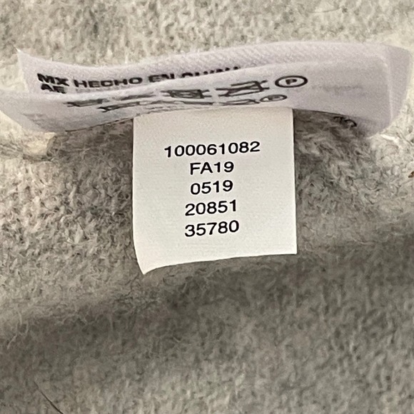 Charter Club Cashmere Cowl Neck Poncho Sweater Grey Windowpane Size 2X/3X FA19 - Picture 9 of 13